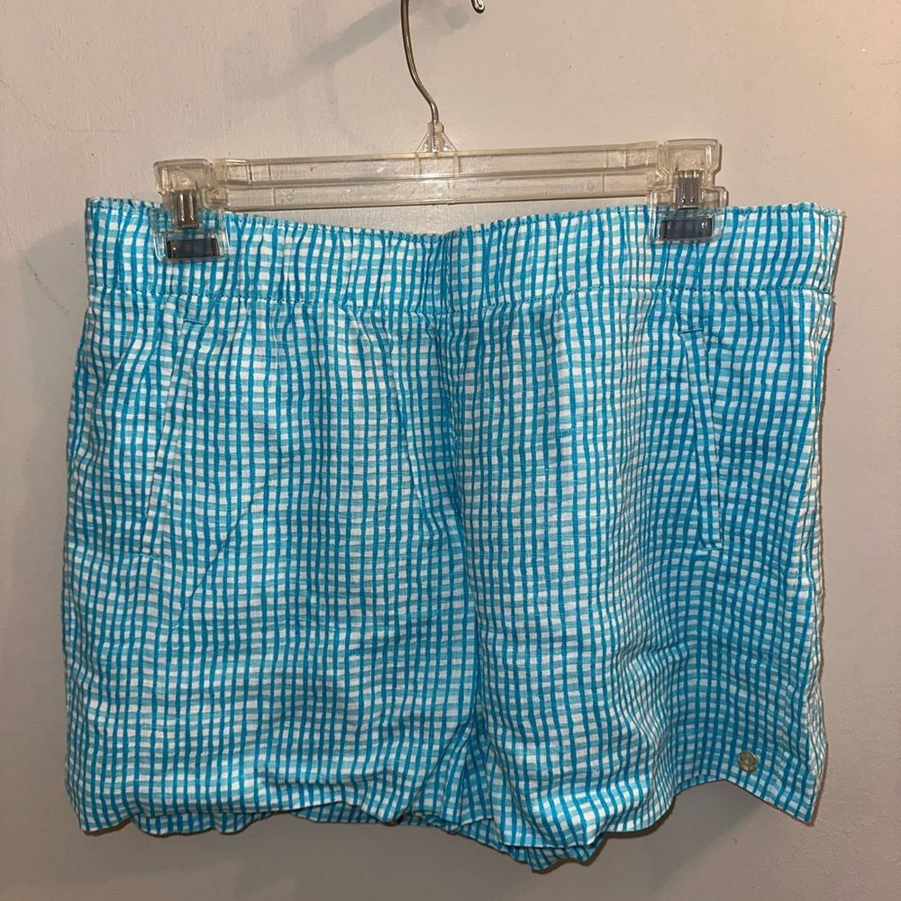Lilly Pulitzer Linen Lilo Shorts Seabreeze Blue L NWT Women's Shorts